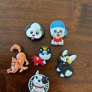 CROCS Pet-Themed Shoe Charms in Black, White, Blue, Red, and Yellow